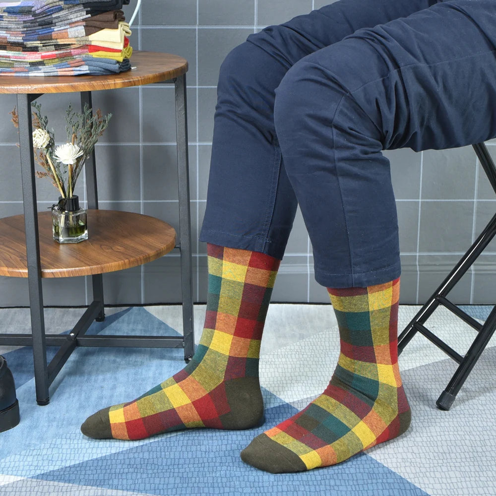 Introducing our new high-quality men's socks, perfect for casual and business dress, made from happy combed cotton for ultimate comfort.