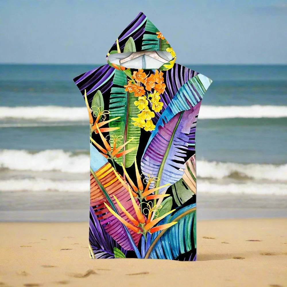 "Wrap up in style with our customisable microfiber beach towel—quick-dry, hooded, and perfect for all ages!"