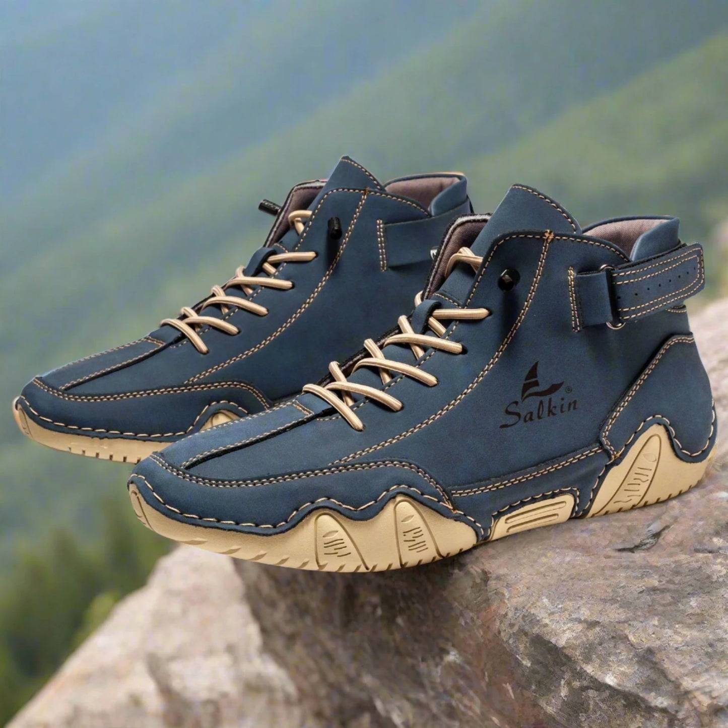 "Step into style with our New 2024 Handmade Men Boots Design Sneakers. Perfect for outdoor adventures, these breathable leather ankle boots offer casual comfort and durability. A hot sale item, ideal for any man's wardrobe."