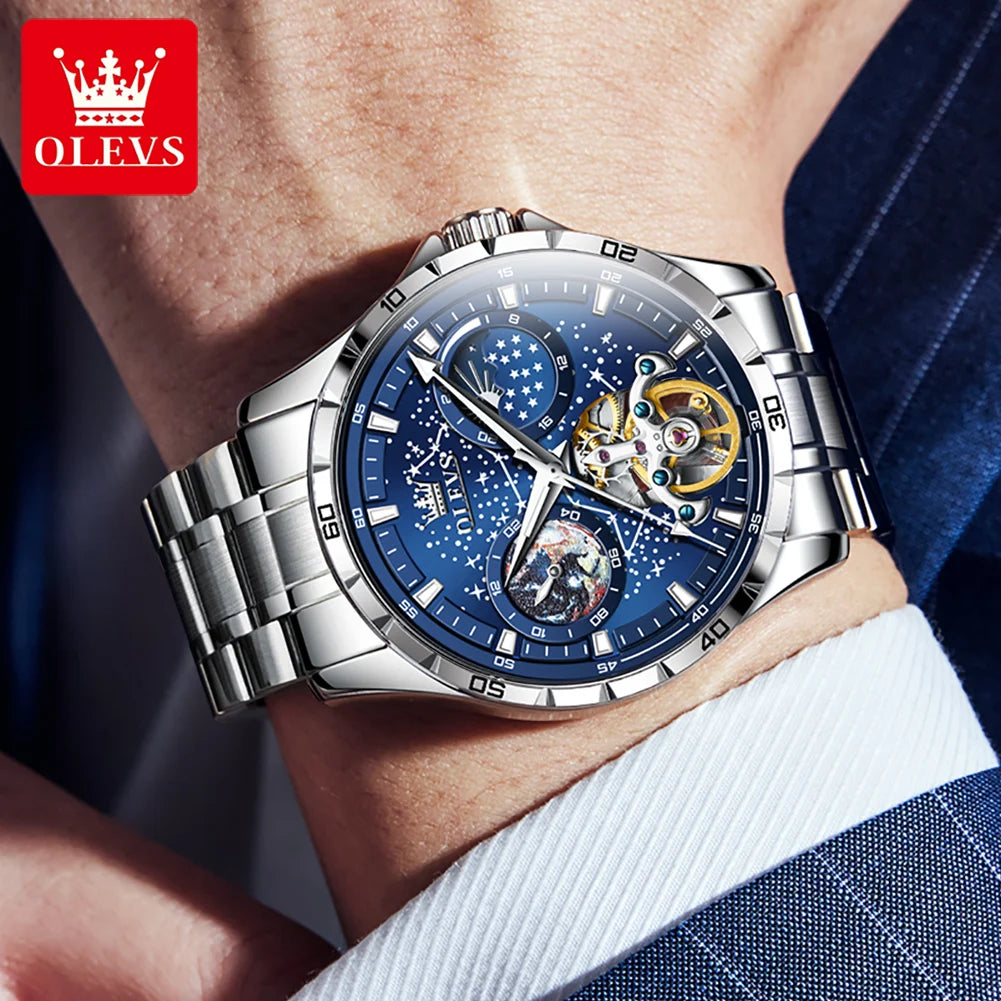 Discover the essence of timeless style with OLEVS original brand men's watches.