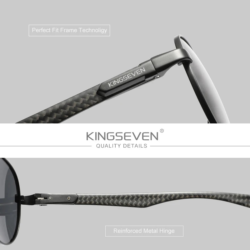 KINGSEVEN 2024 Design Pilot Sunglasses for Men. Classical UV400 Protection Polarized Glasses. HD Luxury Driving Eyewear.