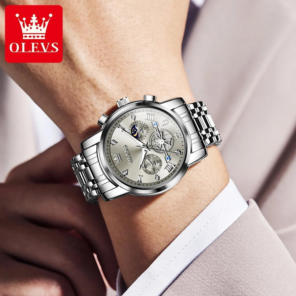 Discover timeless sophistication with OLEVS men's classic multifunctional watches.