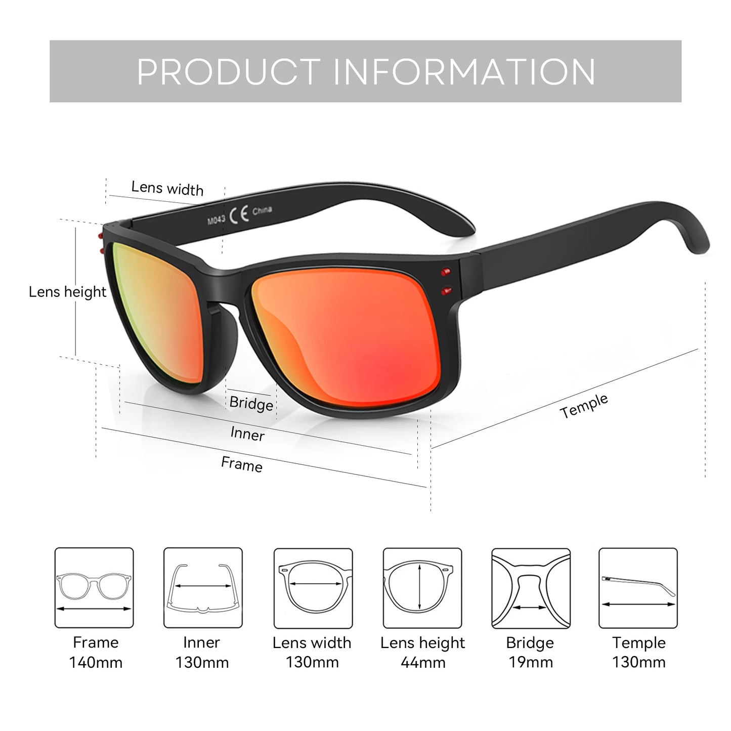 ZENOTTIC 2024 Trend Square Polarized Sunglasses for Men Classic Design Shades Fashion UV400 Protection Sun Glasses