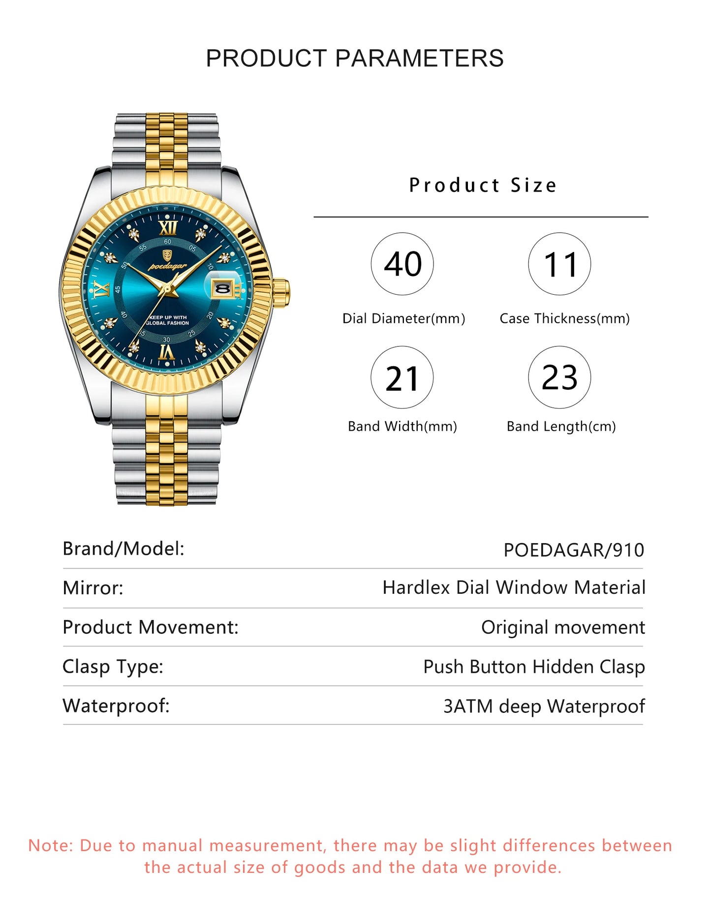 Introducing the POEDAGAR luxury sport wristwatch for men, combining style and functionality effortlessly.