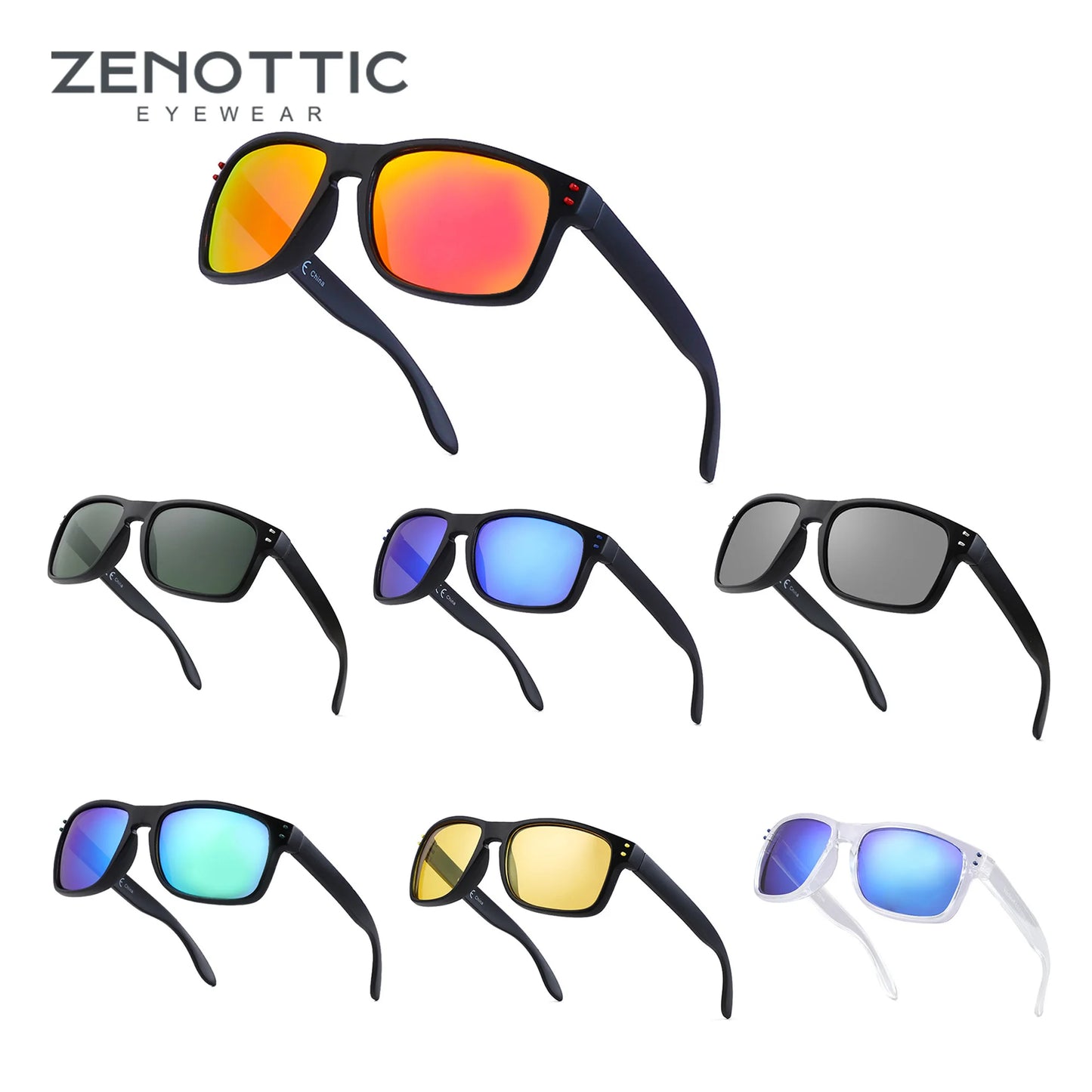 ZENOTTIC 2024 Trend Square Polarized Sunglasses for Men Classic Design Shades Fashion UV400 Protection Sun Glasses